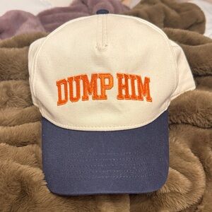Urban Outfitters Dump Him Cream and Navy Cap